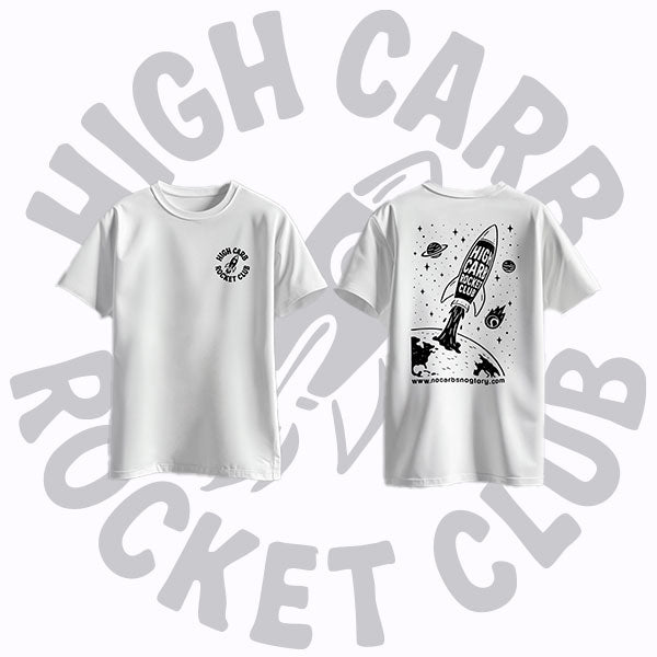 T-SHIRT | HIGH CARB ROCKET CLUB | White