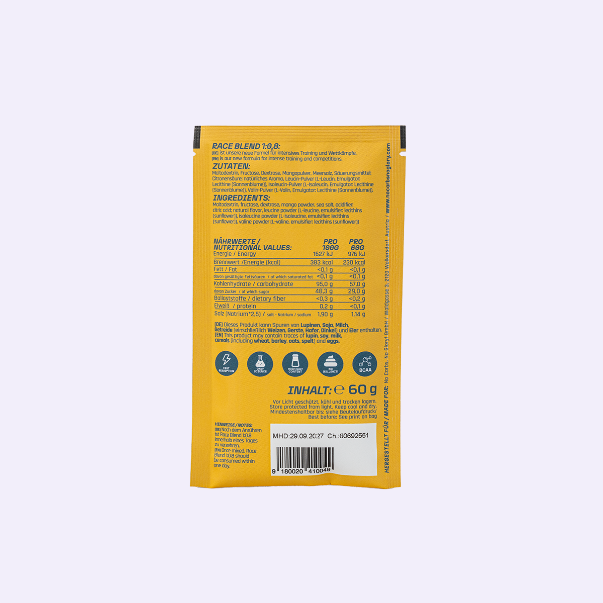 60g SACHET - MANGO